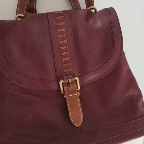 Nino BOSSI Genuine Leather Backpack Burgundy Leather Backpack / Purse main image 4